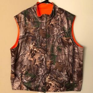 Real Tree Reversible Camouflage/Orange Vest Size 2xl Perfect Condition